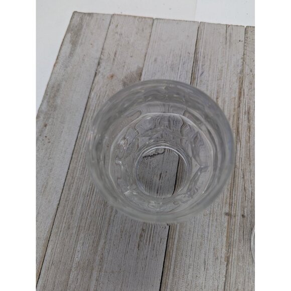 Set of 2 Vintage Honeycomb Georgian Tumbler Juice Water Glass 3 7/8" Tall Clear - Picture 7 of 10